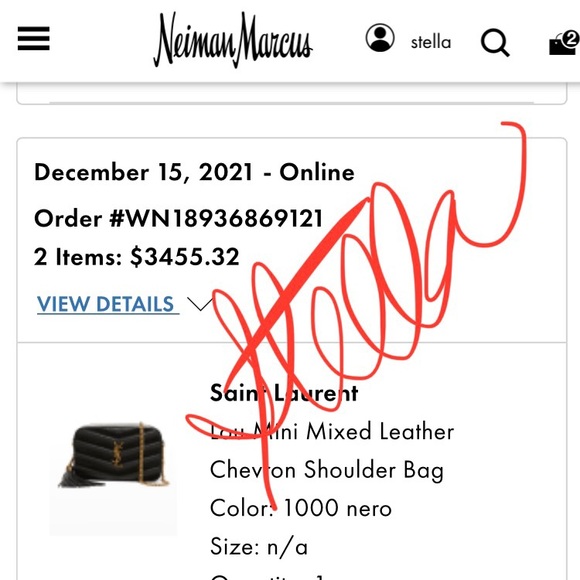 NEW Saint Laurent Lou Mini Mixed Leather Chevron Shoulder Bag - Picture 10 of 17